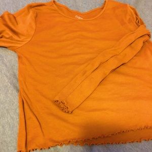 Long sleeve auburn brown top